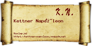 Kettner Napóleon névjegykártya